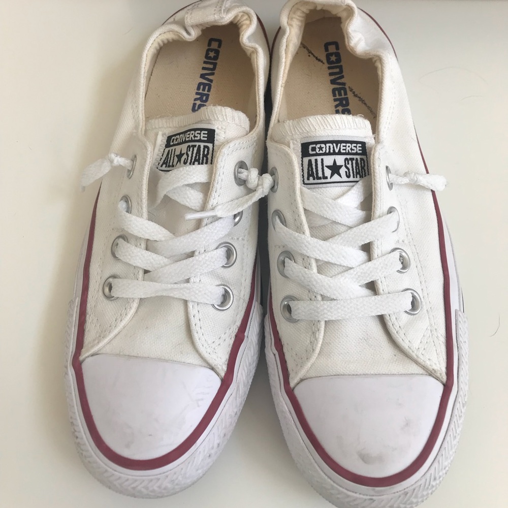 White converse slip on 7